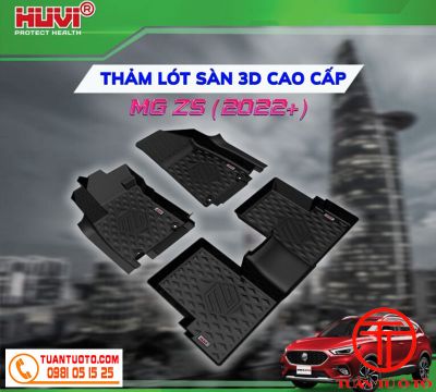 Thảm Lót Sàn Ô Tô MG ZS Bằng Nhựa TPE Nguyên Sinh Của HuVi (3D, 2022+)