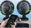 Quạt Đôi Mini Tích Hợp 02 Cổng Sạc Trên Ô Tô
