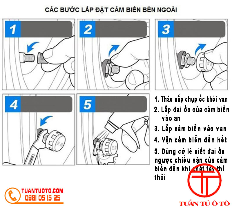 cảm biến áp suất lốp ôtô