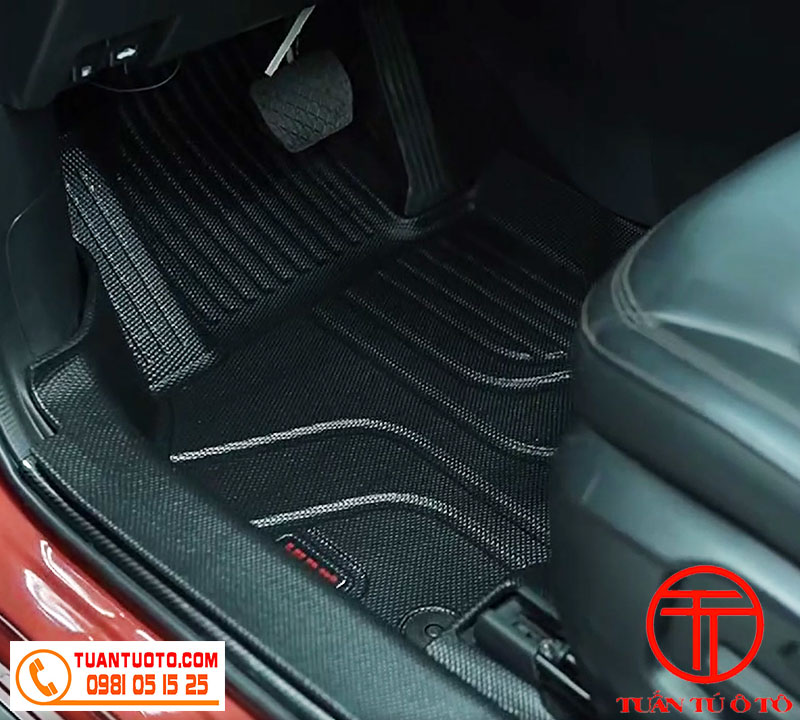 lót sàn xe ô tô Mazda CX5 3D tràn viền cạnh cửa bằng nhựa TPE nguyên sinh của HuVi