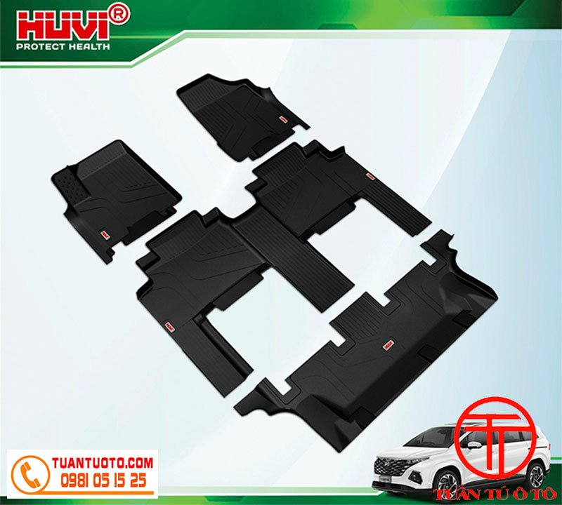 lót sàn ô tô  Hyundai Custin 3D tràn viền cạnh cửa bằng nhựa TPE nguyên sinh của HuVi