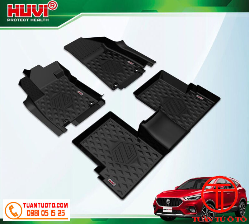 thảm lót sàn xe ô tô MG ZS dạng 3D bằng nhựa TPE nguyên sinh của HuVi