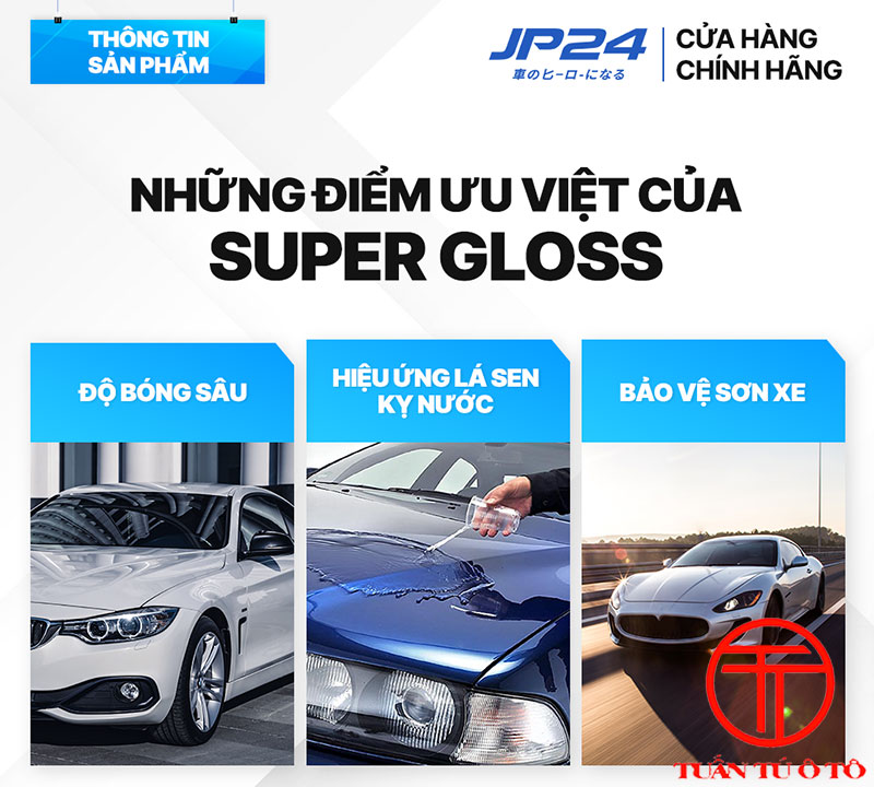 dung dịch xịt bóng sơn ô tô JP24 Super Gloss có tốt không