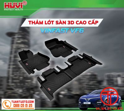 Thảm Lót Sàn Xe VinFast VF6 Nhựa TPE Của HuVi (3D, 2023+)