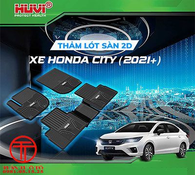 Thảm Lót Sàn Honda City Cao Su Đúc HuVi (2D, 2021+)