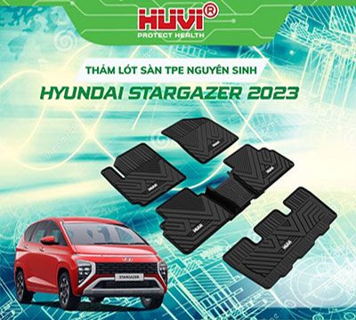 Thảm Lót Sàn Hyundai Stargazer Cao Su Đúc HuVi (2D, 2023+)